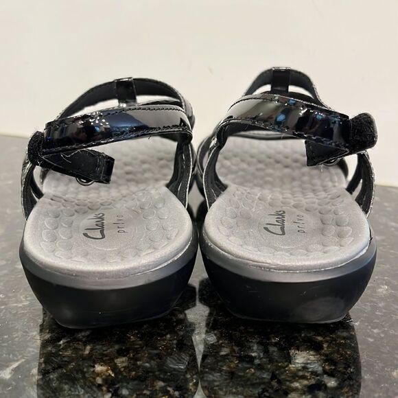 CLARKS Privo Black Sandals with Velcro Straps Size 7 - Picture 4 of 7